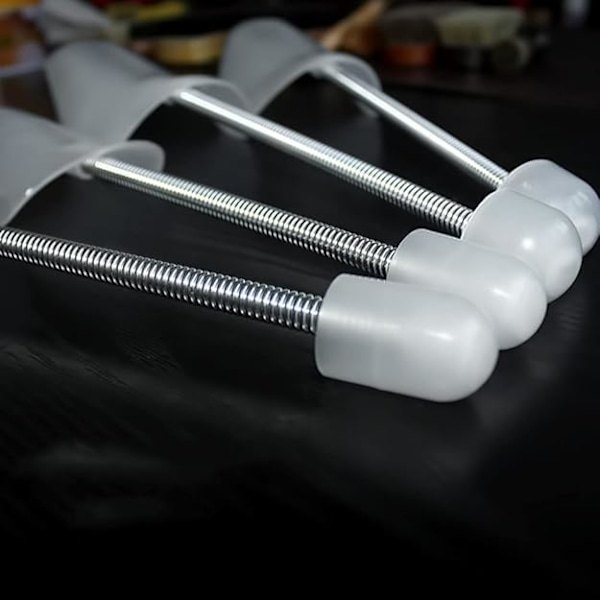 2 par vita traditionella flexibla skosträckare i plast för män och kvinnor - Skosträckare UK 6.5-9/EU 39-42