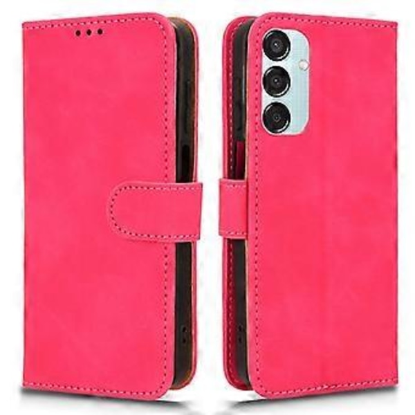 Til Samsung Galaxy M15 5G Etui Hud-Berørings Læder Flip Stand Telefon Cover Style D