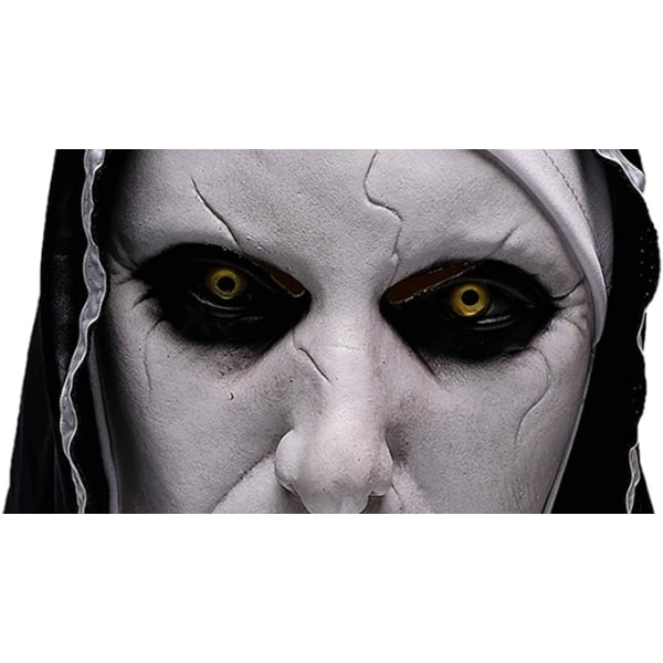 Nunna Scary Latex Mask, Halloween Party Scary Full Head -asu Ma