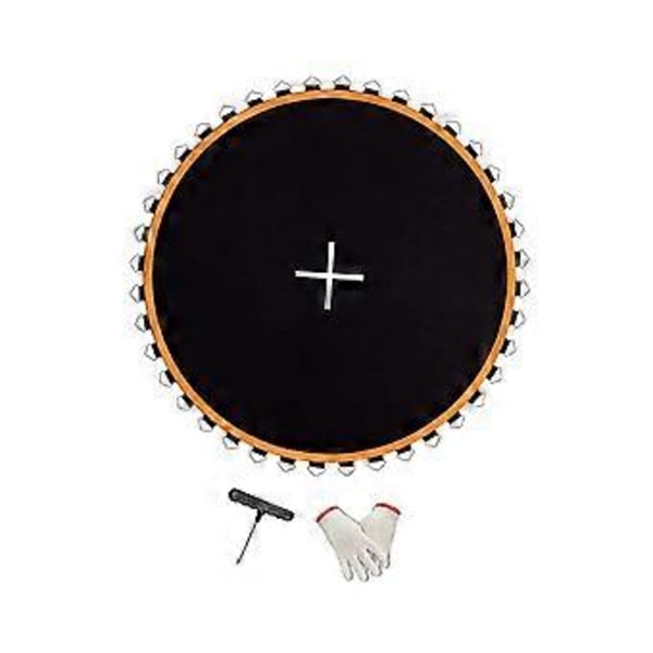 Trampolin Kantbeskyttelse Udskiftning Springmåtte Genanvendelig Mesh Reparationsmåtte Springdug Trampolin Springmåtte til Gymnastik Udendørs Træning (8ft med 42 Spænder) 8ft with 42 Buckles