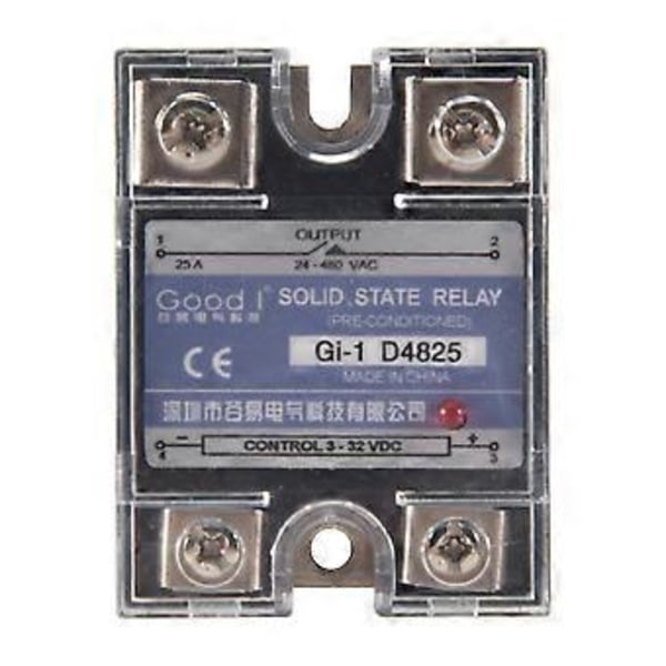 SSR 25A 3-32V DC - 24-480V AC Yksivaiheinen Solid State Rele DC Ohjaus AC MGR-1 D4825 Kuormitusjännite