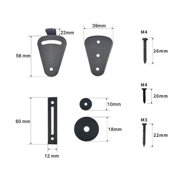 Large Sliding Door Latches for Pocket Door, Garage and Shed, Wood