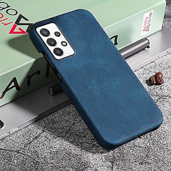 Ringhållare PU-telefonfodral för Samsung Galaxy A32 5G / M32 5G Blue
