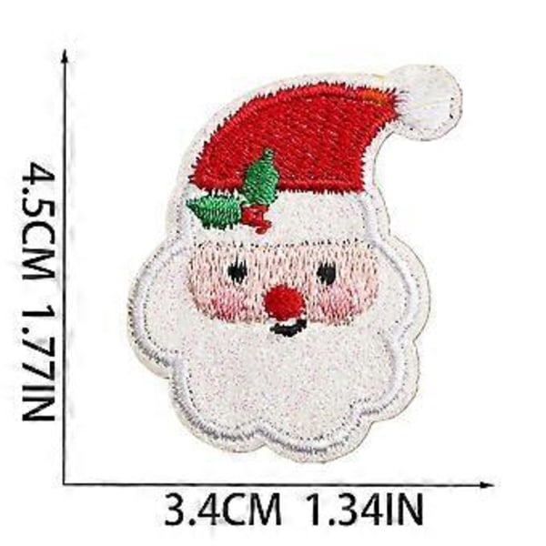 Jul Applikationer att Sy på för Jeans Kläder DIY Gåva, Jul Broderade Stryk på Applikationer Jul Applikationer Style 18