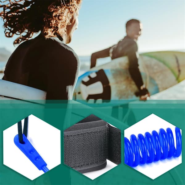 3 meter Paddle Leash, Blå Udtrækkelig Surfbræt Leash til Stand