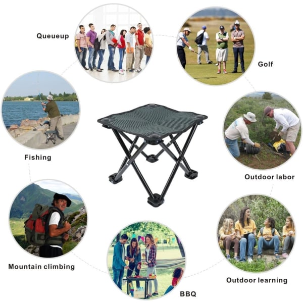 Fällbar pall, campingfällbar pall, lätt bärbar ram