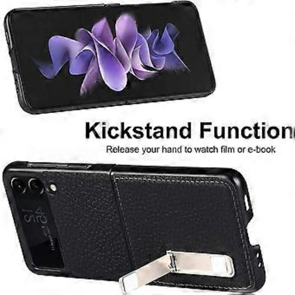 Fodral Kompatibelt med Samsung Galaxy Z Flip 3, Specialmönstrat PU-läder Mjuk TPU Stötsäkert Anti-Fingeravtryck Fullt Skyddande Fodral för Samsung Ga
