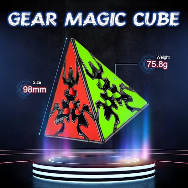 QY Toys 3x3 Pyraminx Gear Cube 3x3x3 Pyramid Speed ??Magic 3D Tri