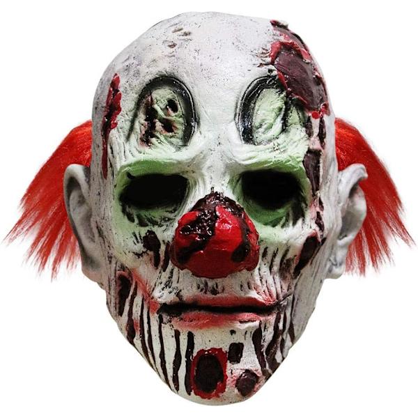Halloween-pelottava paha klovni-naamio kauhu kasvo zombie-asu