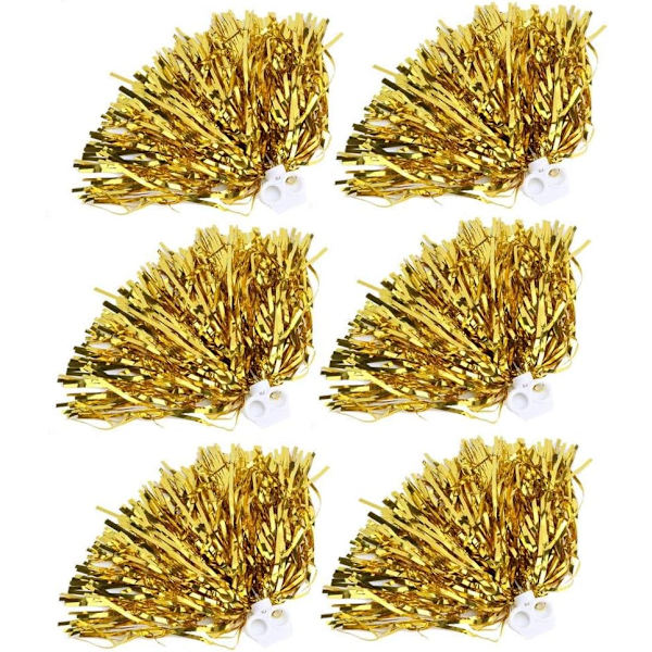 Lila flickor, 6 st pom pom-trupp Cheer Sports Party Dance a