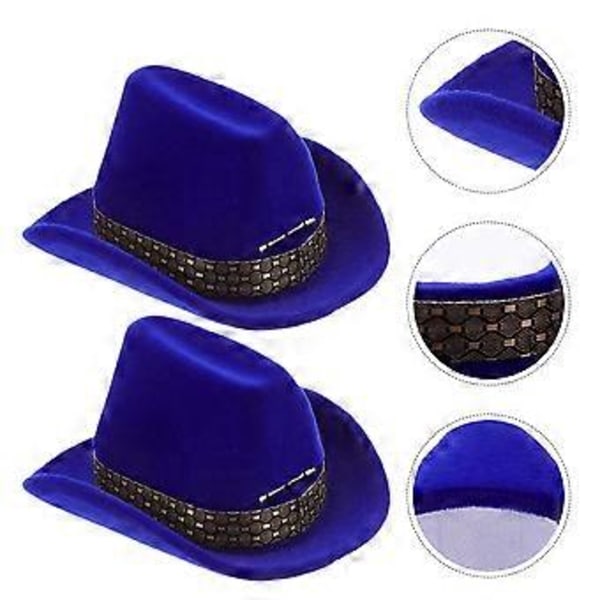 2 st Cowboyhatt Smyckeskrin Cowboyhatt Ringbox Dekorativ Ringhållare
