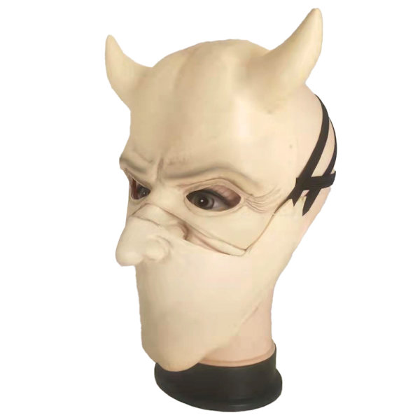 Halloween-pelottava kasvomaski 3-osainen puku musta puhelin m
