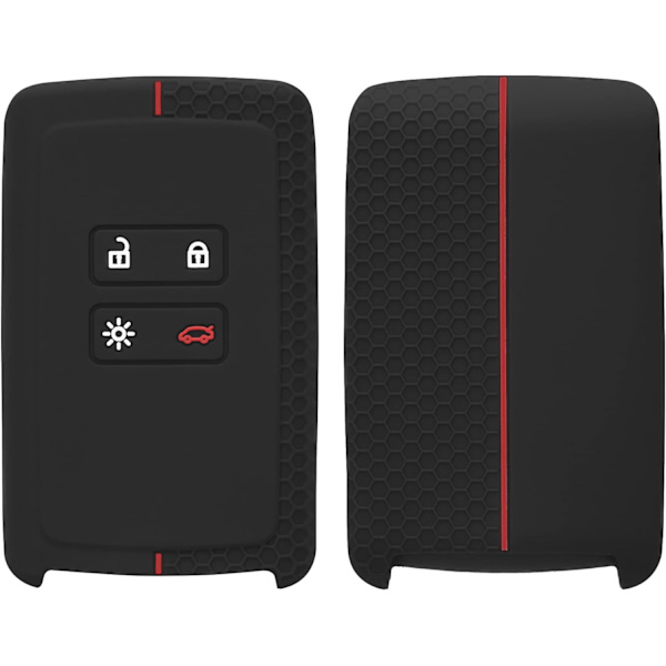 Musta-punainen auton avaimen kotelo, yhteensopiva Renault Smart Key 4-Butto -avaimen kanssa