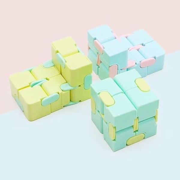 3stk Anti-stress leketøy Infinity Cube Toy, Fidget Finger Toy Stress