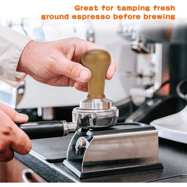 Kaffe Press med Silikonepude Træ Kaffe Press med Rustfrit Stål