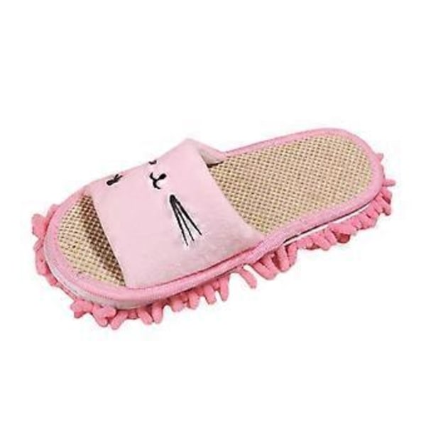 Söpöt Pölymoppitossut Unisex Pölylattian Puhdistustyökalu Kylpyhuoneeseen Makuuhuoneeseen (Pinkki) Pink