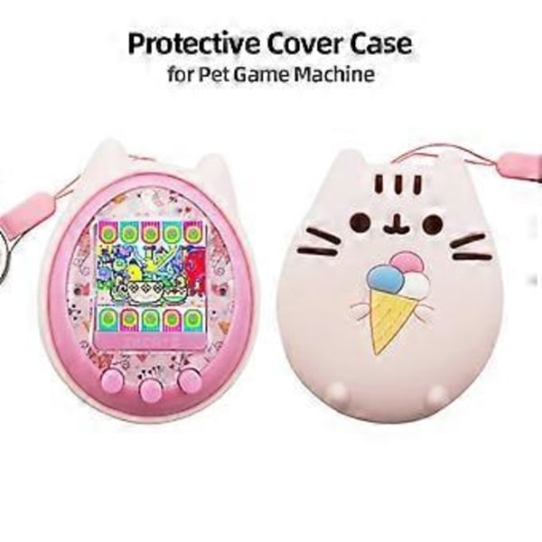 Silikonfodral Skyddande Mjukt Fodral Skyddande Ärm för Skal Lämpligt för Tamagotchi On 4U+ PS för m!x i  Vit White