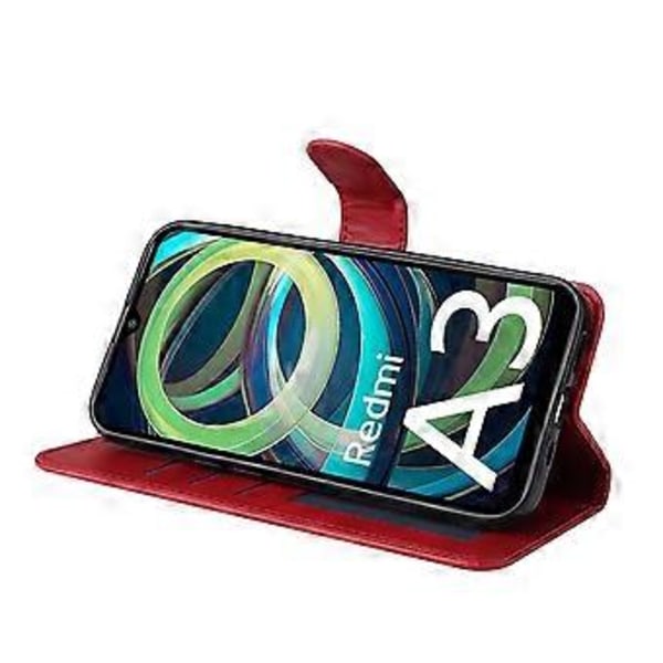 Xiaomi Redmi A3 4G/Poco C61 4G Kotelo Magneettilukolla Nahkainen Käännettävä Lompakkokotelo Style C