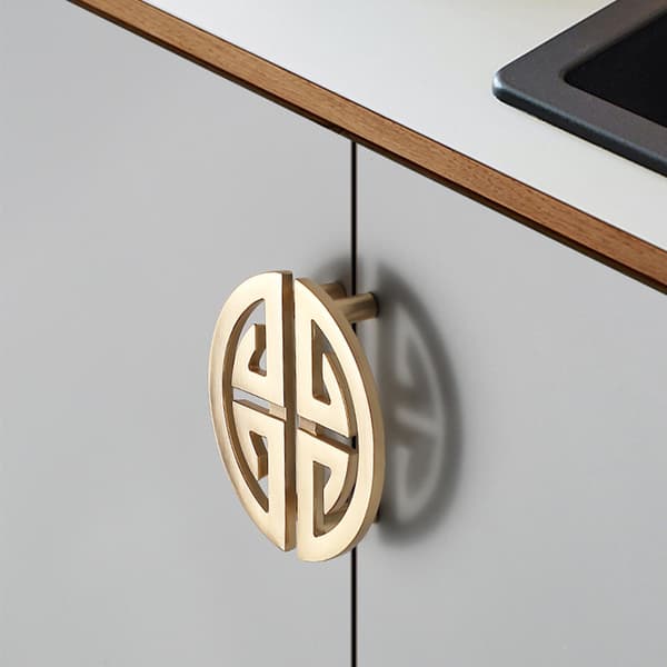 2 Garderobedørsgreb Guld Skabsdørs Knapper 64mm