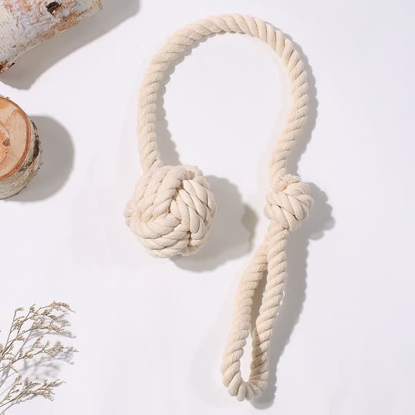 2 Pak Beige Rustikke Gardinbindere - Udendørs Gardin Draperi H