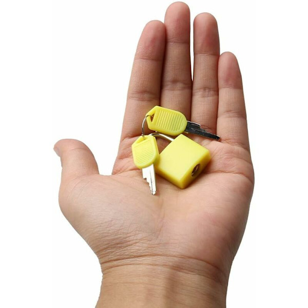 6 Mini-matkalukon sarja 2 avaimella, 6 väristä pientä lukkoa