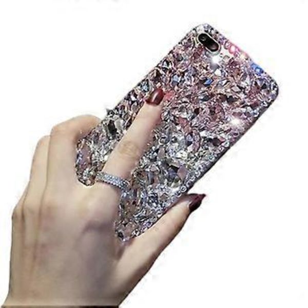 Bling Diamant Skal Kompatibel Samsung S21 Plus / S30 Plus, Glittrande Kristall Strass Glänsande Glitter Helt Klara Stenar Baksida Skal - Klar P B