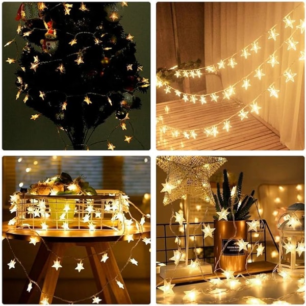 Starlight LED-stjerne varm farge \"plug-in-modeller\" 10 meter 100 lys