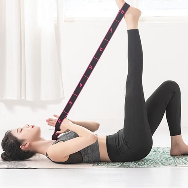 2-pack elastiska yogaband, stretchband för gym, latinska gymband
