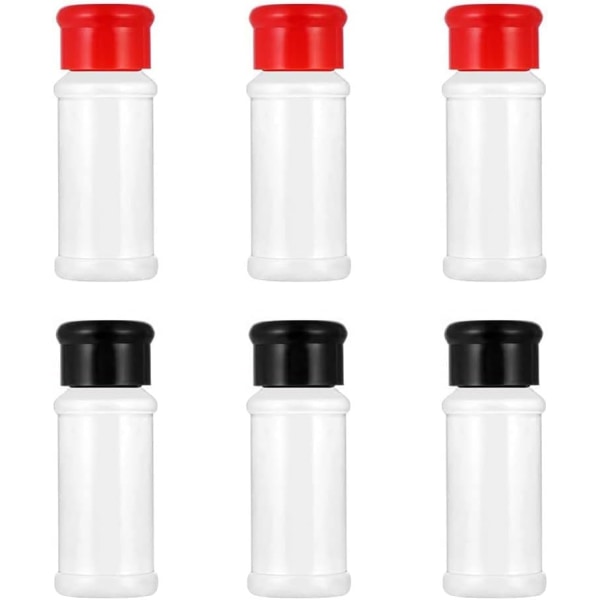 6 st plast kryddburkar salt peppar shakers kryddburkar flaskor