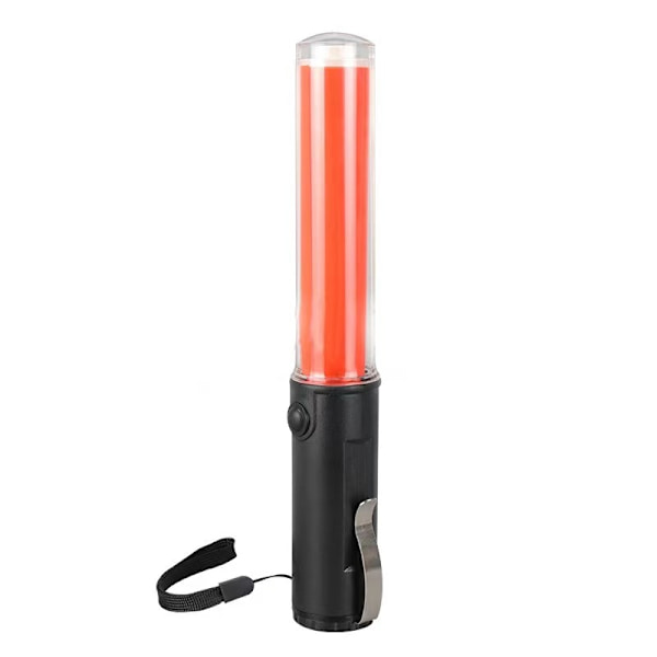 2x Holdbare Plast Fluorescerende Lysstaver for Veiskilt, Rød