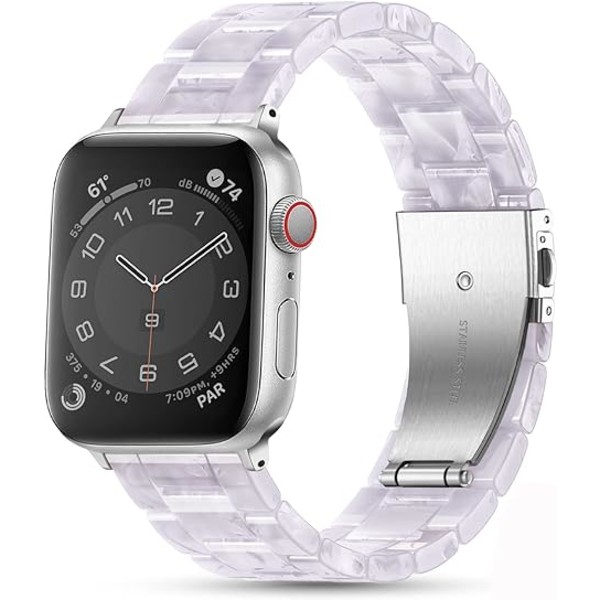 Hartsihihna (kiiltävä valkoinen), sopii Apple Watch rannekkeelle 42/44/