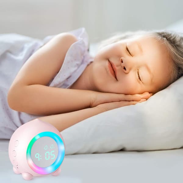 Børnevækkeur, USB-opladning Digital LED Lys, Natlys