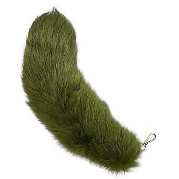 Plys Cosplay Legetøj Lang Hale Nøglering Dyrehalesform Bløde Nøgleringe Farverig Håndtaske Dekoration Nøglevedhæng Nøglering Charm grøn bønne pasta green bean paste