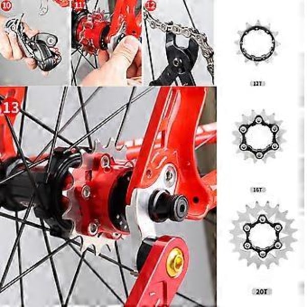 Frihjul Udskiftning Enkelt Hastighed Svinghjul Høj Styrke Svinghjul Tandhjul Del til Fixed Gear Cykel Holdbar 21T