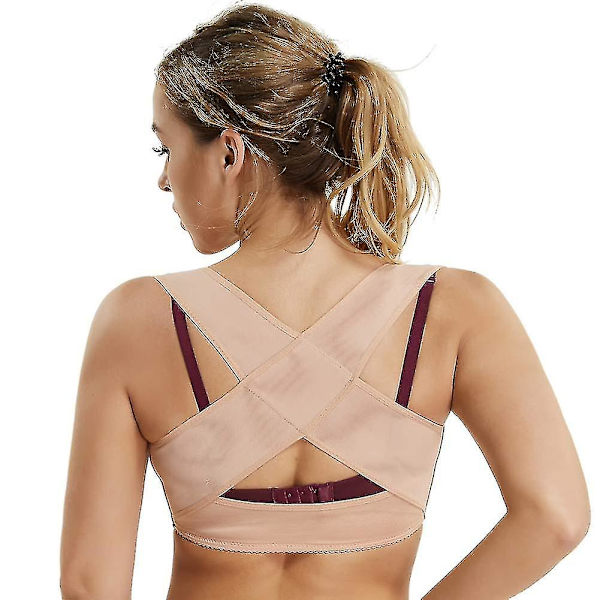 Humpback Holdningskorrigerer Dame BH Støtte Bryststøtte Shapewear Kroppsformer For Pukkelrygg. Beige.