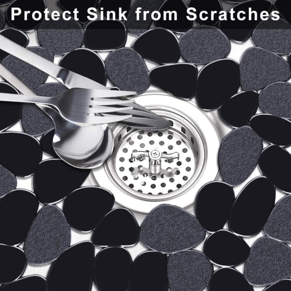 Pebble Sink Mats for Stainless Steel Sink, PVC Sink Saddle Protec