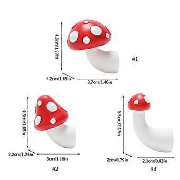 Hartsimagneettitarra Sarjakuva 3D Punainen Sieni Jääkaappimagneetti Luova Taidelahja Matkamuisto Kodin Koristeet pointed mushroom