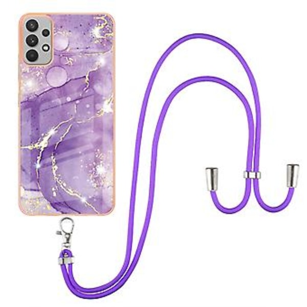 Marmor IMD TPU Mobilskal För Samsung Galaxy A33 5G Purple 002