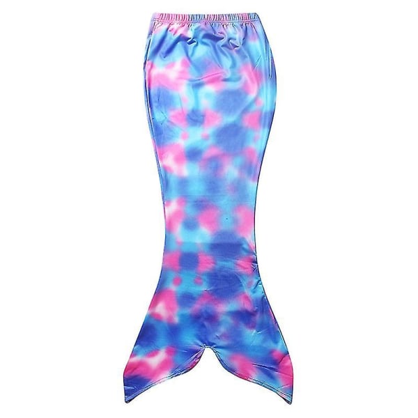 Barn Flickor Mermaid Tail Bikini Set Summer Tie Dye Beachwear Badkläder Baddräkt -allin.7-8 Years.Blue Pink