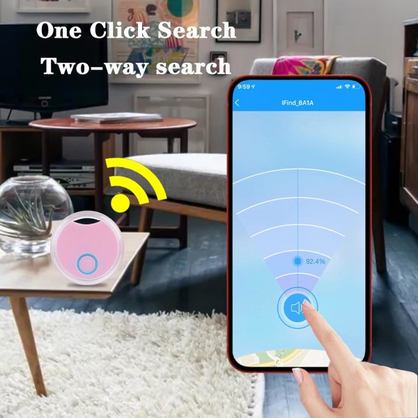 Portabel GPS-spårning Bluetooth 5.0 Mobil Nyckelspårning Smart Myra