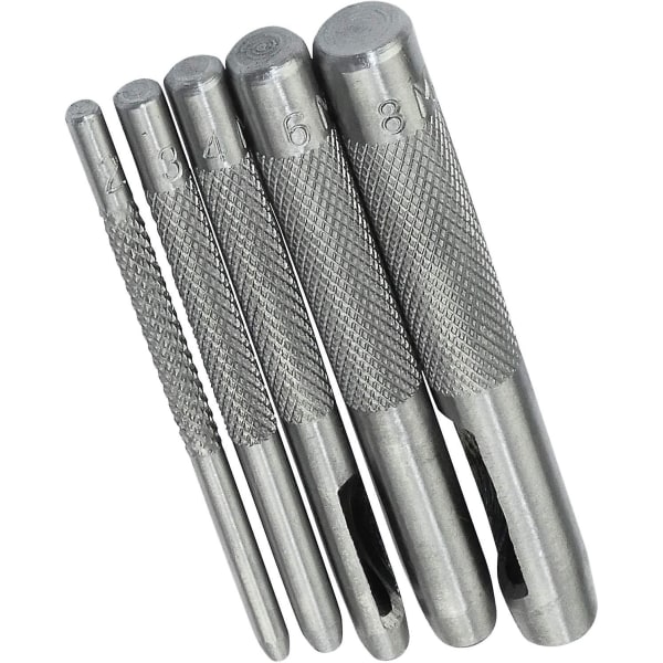 5-pack 2/3/4/6/8mm hålslag/stansverktyg/stansverktyg - ihålig stans