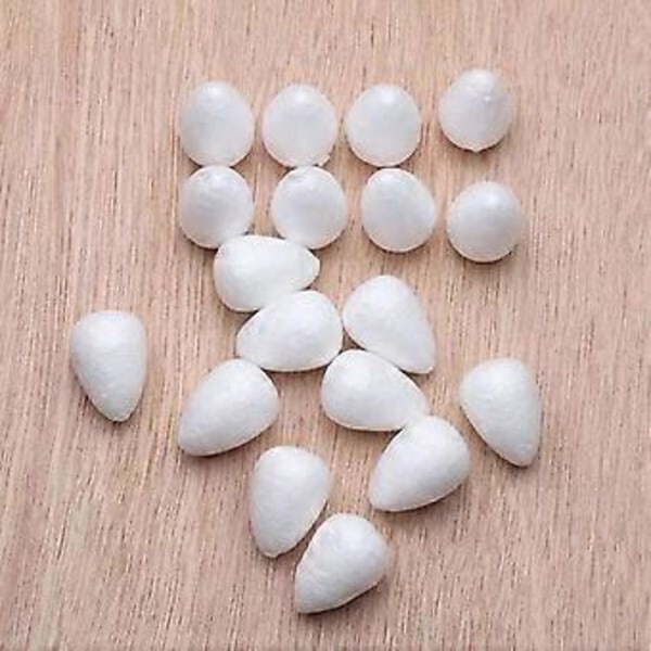 100x Vanddråbe Modellering Polystyren Skum Ornament DIY Håndværk 19mm 19mm 100pcs