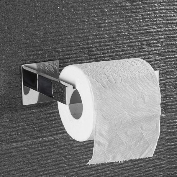 HomeT WC-paperiteline itseliimautuvalla ruostumattomalla WC-paperirullalla