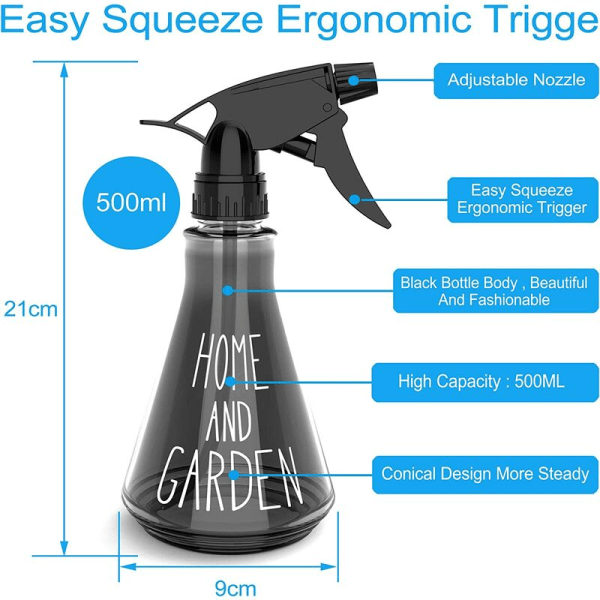 500ML Plastic Empty Spray Bottle Trigger Pump Sprayer Bottle for