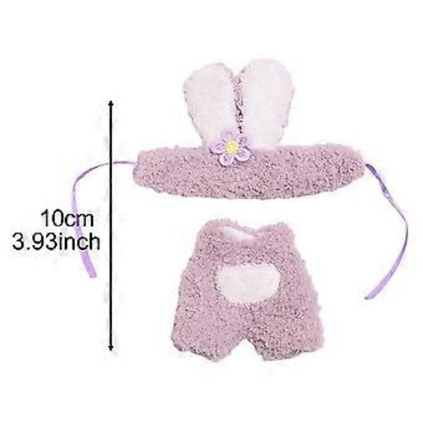 Dukkeklær Søtt Dukkeklærsett, Dukketilbehør Myk Utkledningsdukkeantrekk DIY Dukkeleke for 17cm Dukkerfiolett kanin