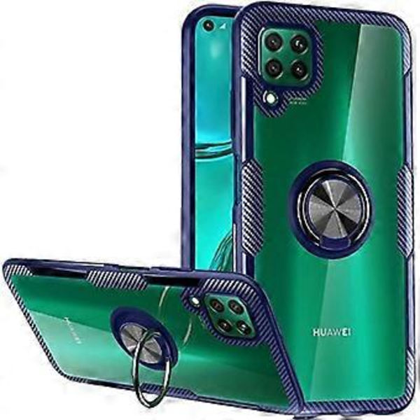 Kompatibel med Huawei P40 Transparent Skal och Magnetisk Ringhållare Ultratunt Hårt Hawai P40 Fodral Män