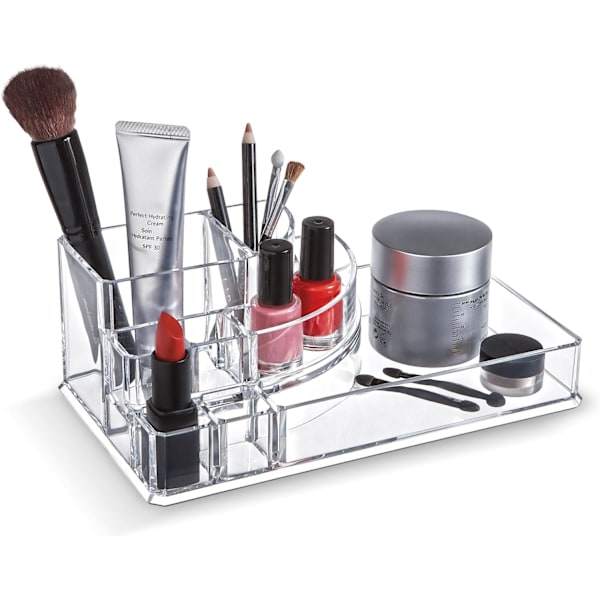 17,5 * 9,4 * 6,5 cm stort makeupskab, polystyren, transparent