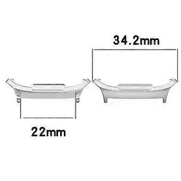 1 par for Samsung Galaxy Watch Ultra 47mm Klokkebåndkobling 22mm Sink Legering Stroppadapter, Sølv