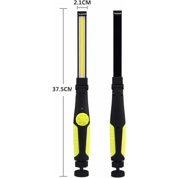 Laderbar LED arbeidslys med magnet og USB-foldbar 360 ​​