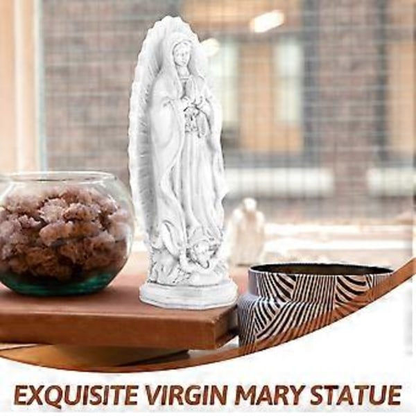 Jungfru Maria Staty Harts Jungfru Maria Figurin Katolsk Skulptur Religiös Stil Dekoration